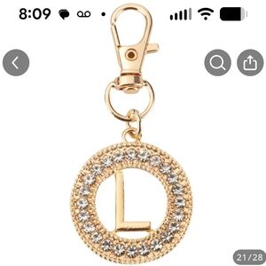 Gold and Silver Monogram Key Holder "L"